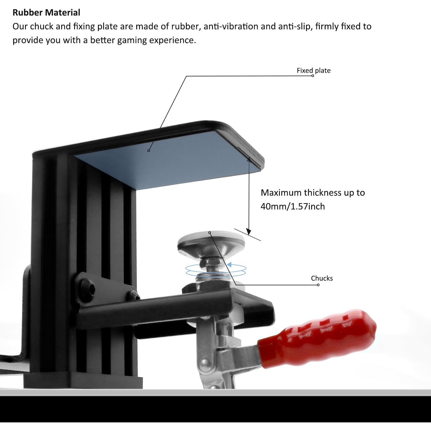 Soporte de escritorio HUYE para joystick ajustable - Paquete de 2