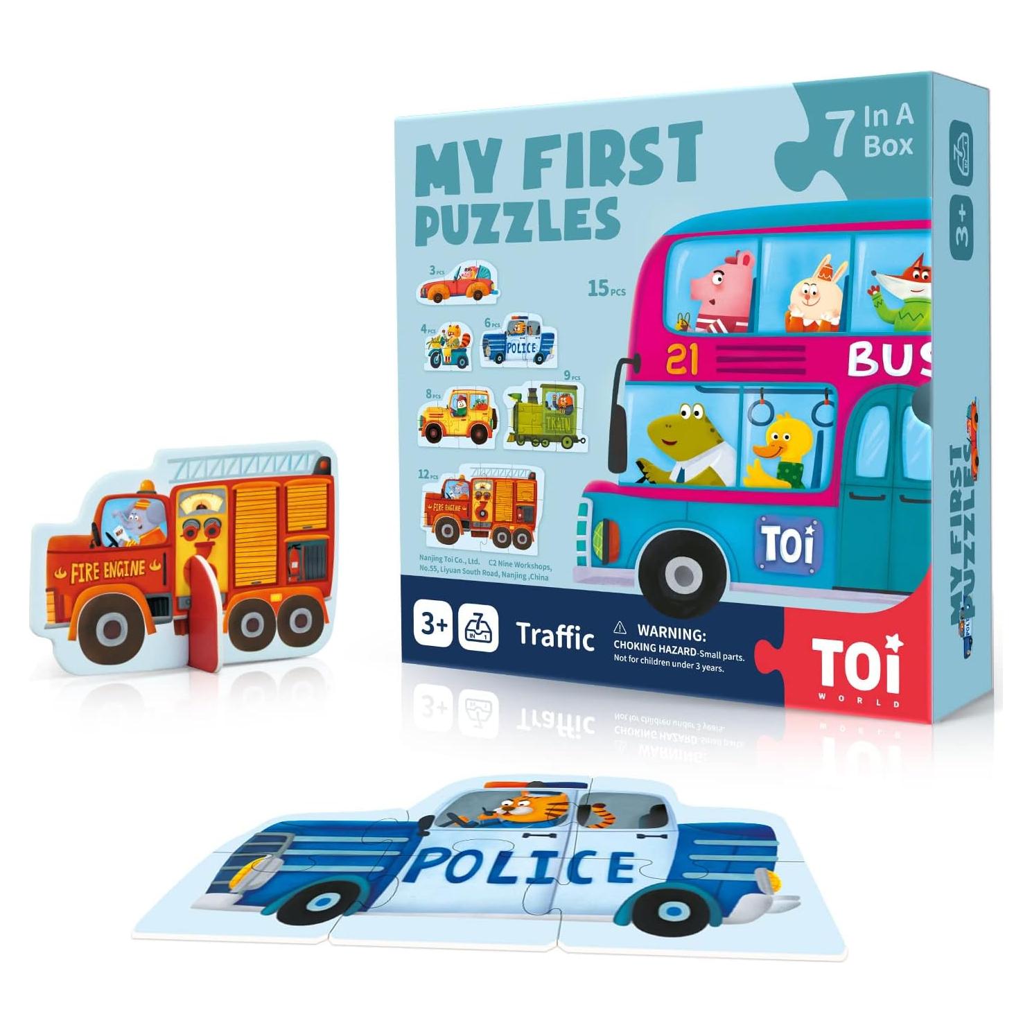 Rompecabezas TOI 6 Paquetes Animales Piezas Grandes 24x24cm