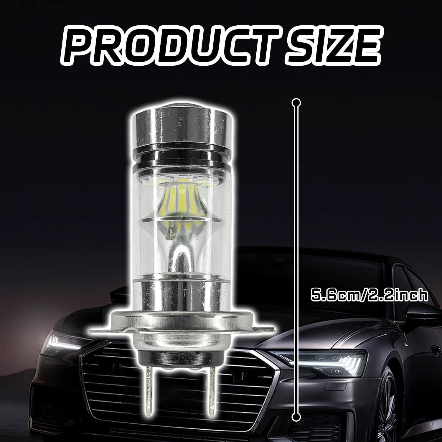 2 Bombillas H7 LED SamWinGear 100W Luz Baja 12V Blanca