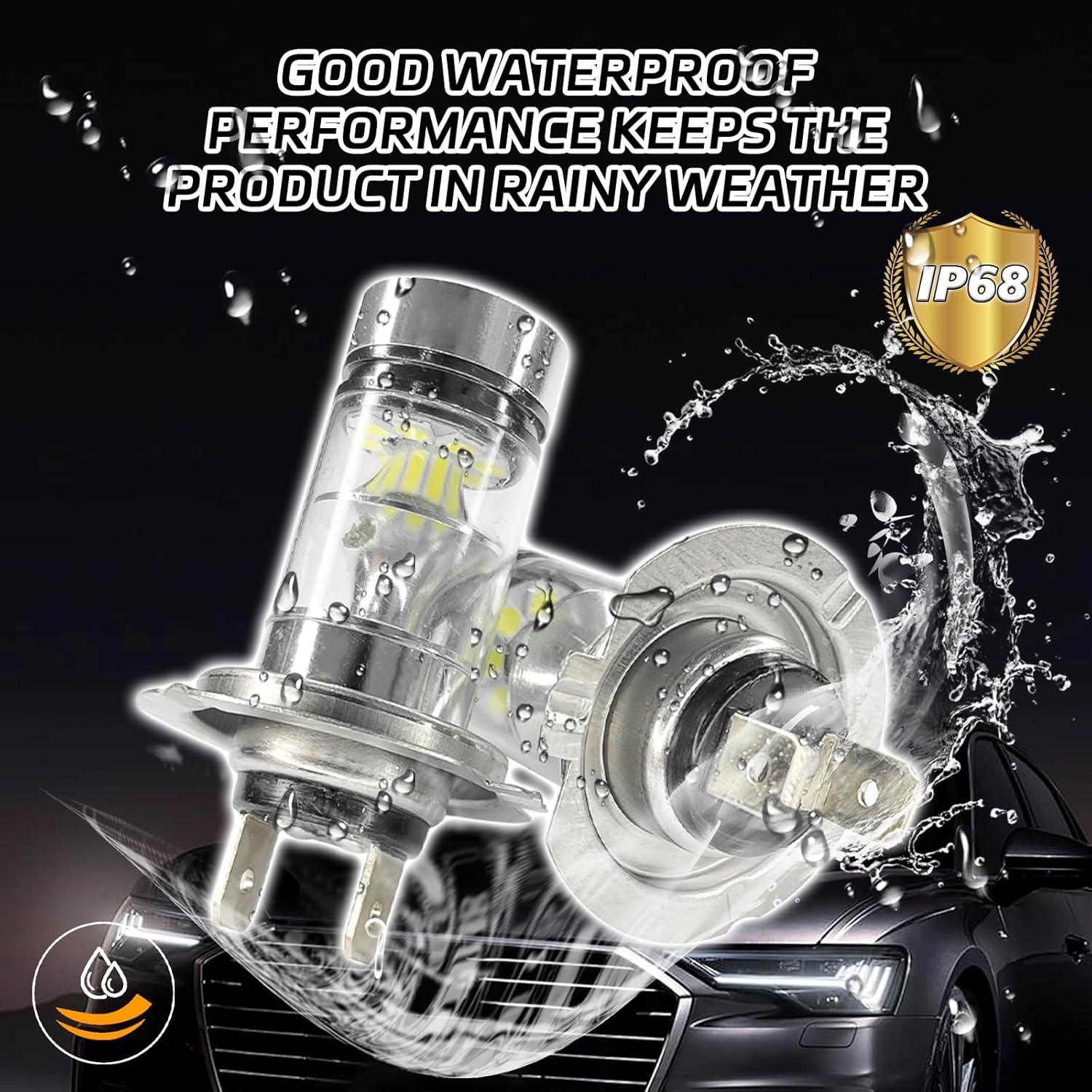 2 Bombillas H7 LED SamWinGear 100W Luz Baja 12V Blanca