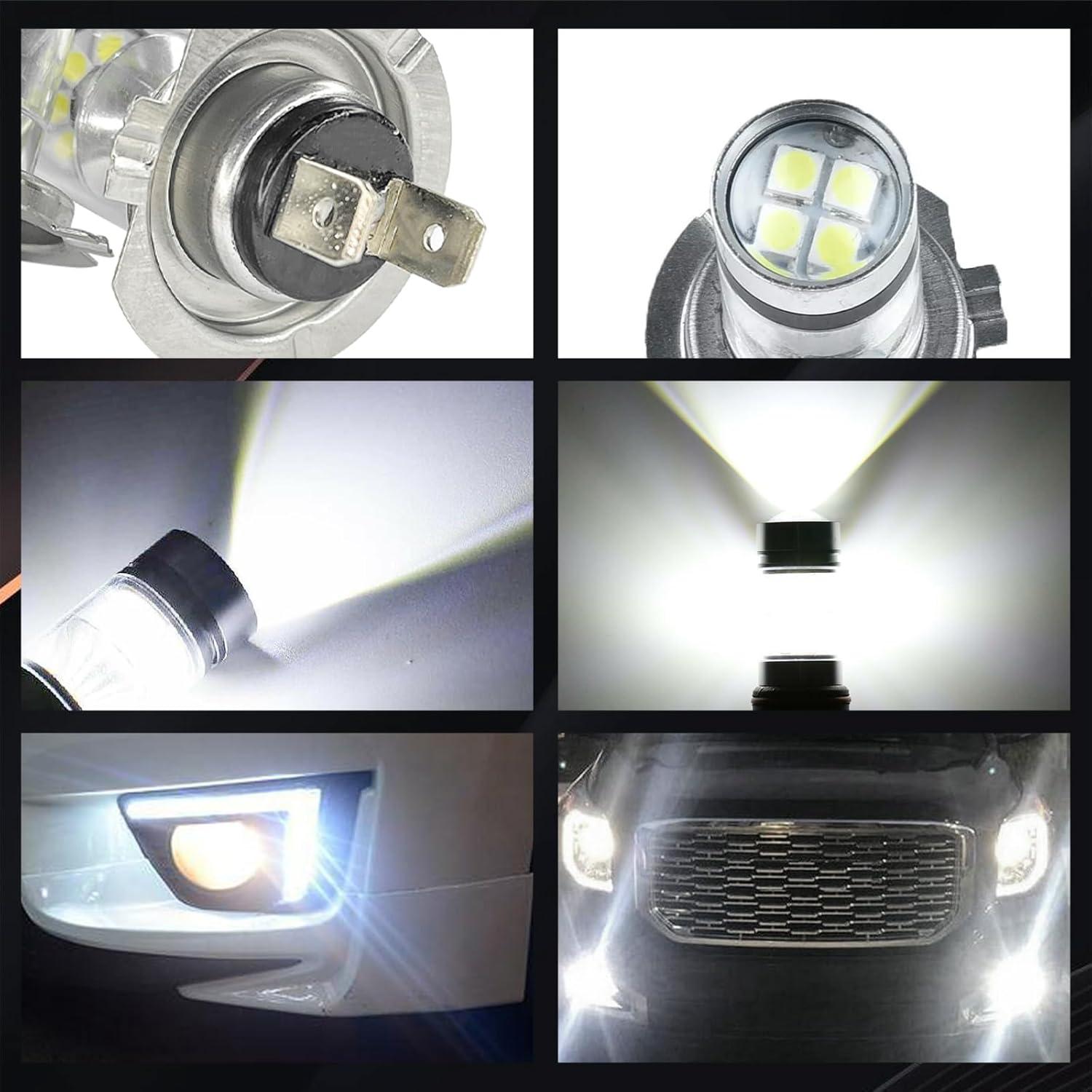 2 Bombillas H7 LED SamWinGear 100W Luz Baja 12V Blanca