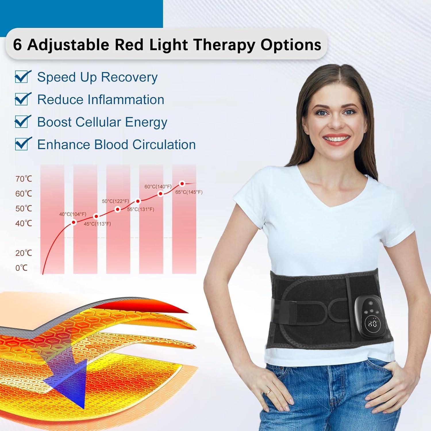 Cinturón Masajeador Oramuon con Calor y Luz Roja 5000 mAh