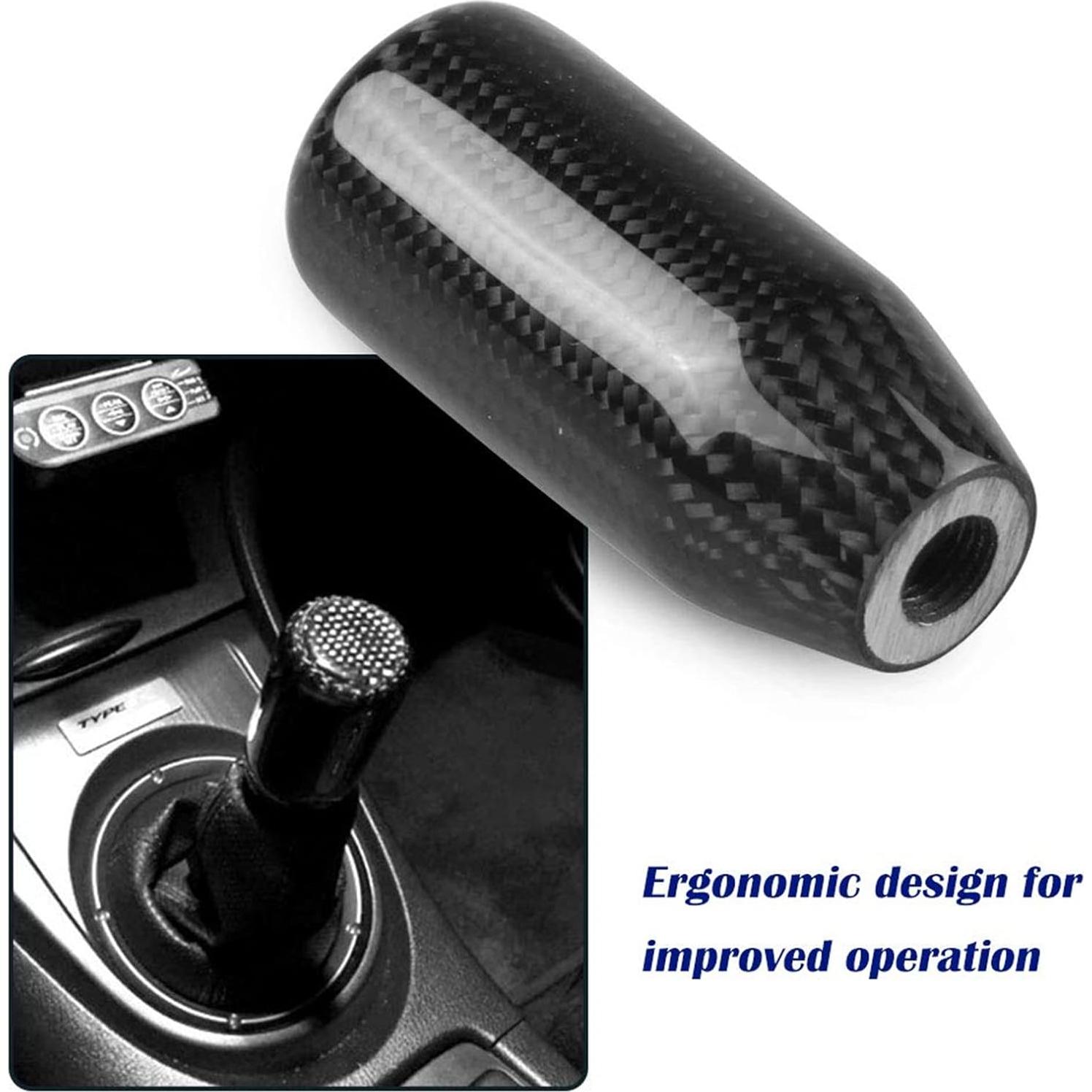 Perilla de Cambio Manual RYANSTAR de Fibra de Carbono - Negro