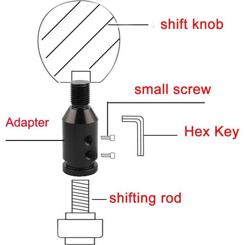 Perilla de Cambio Redonda Pursuestar Negra Universal M12x1.25