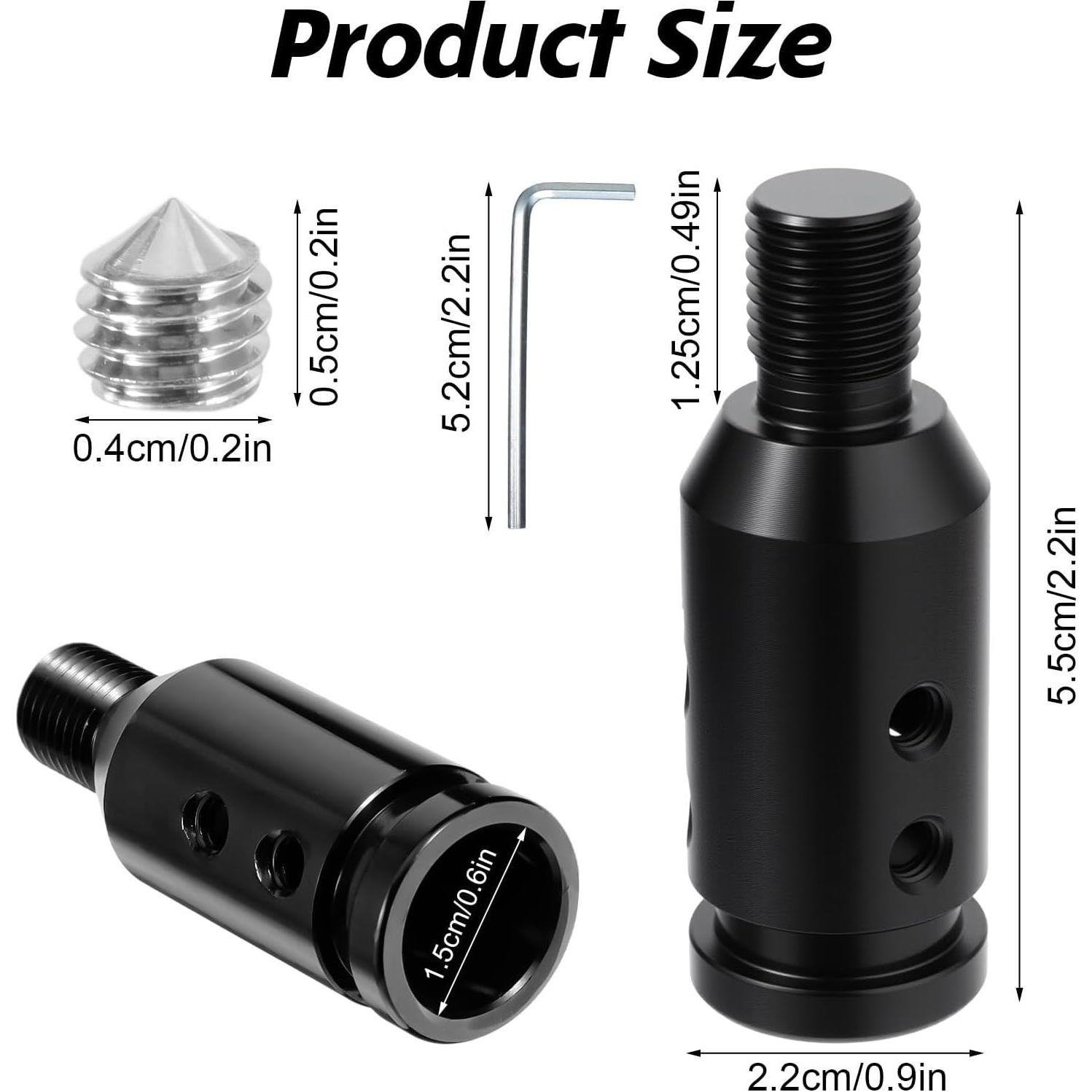 Adaptador de Pomo de Cambio Universal Sorcristy M12x1.25 Negro