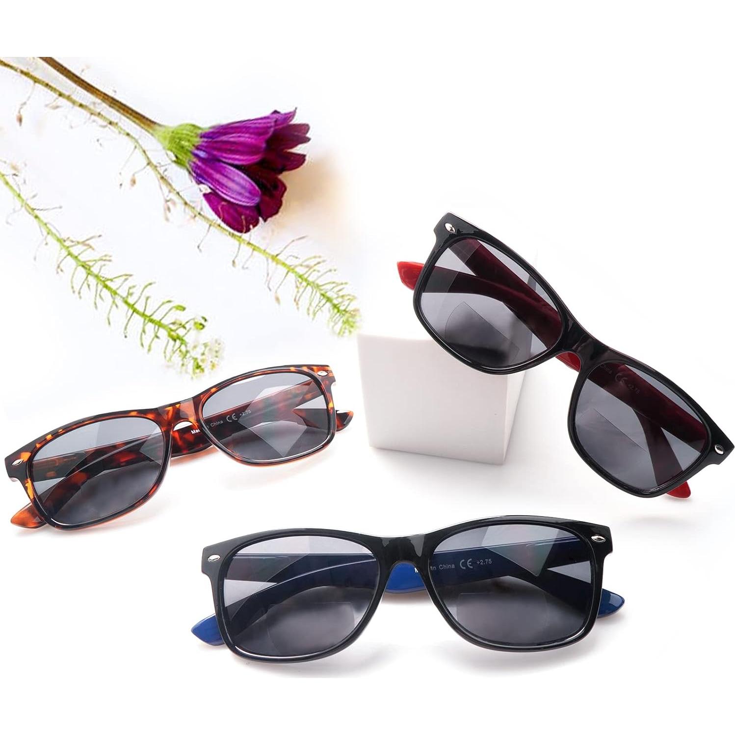 Paquete de 4 Gafas de Sol Bifocales Sumkyle 2.25 Unisex