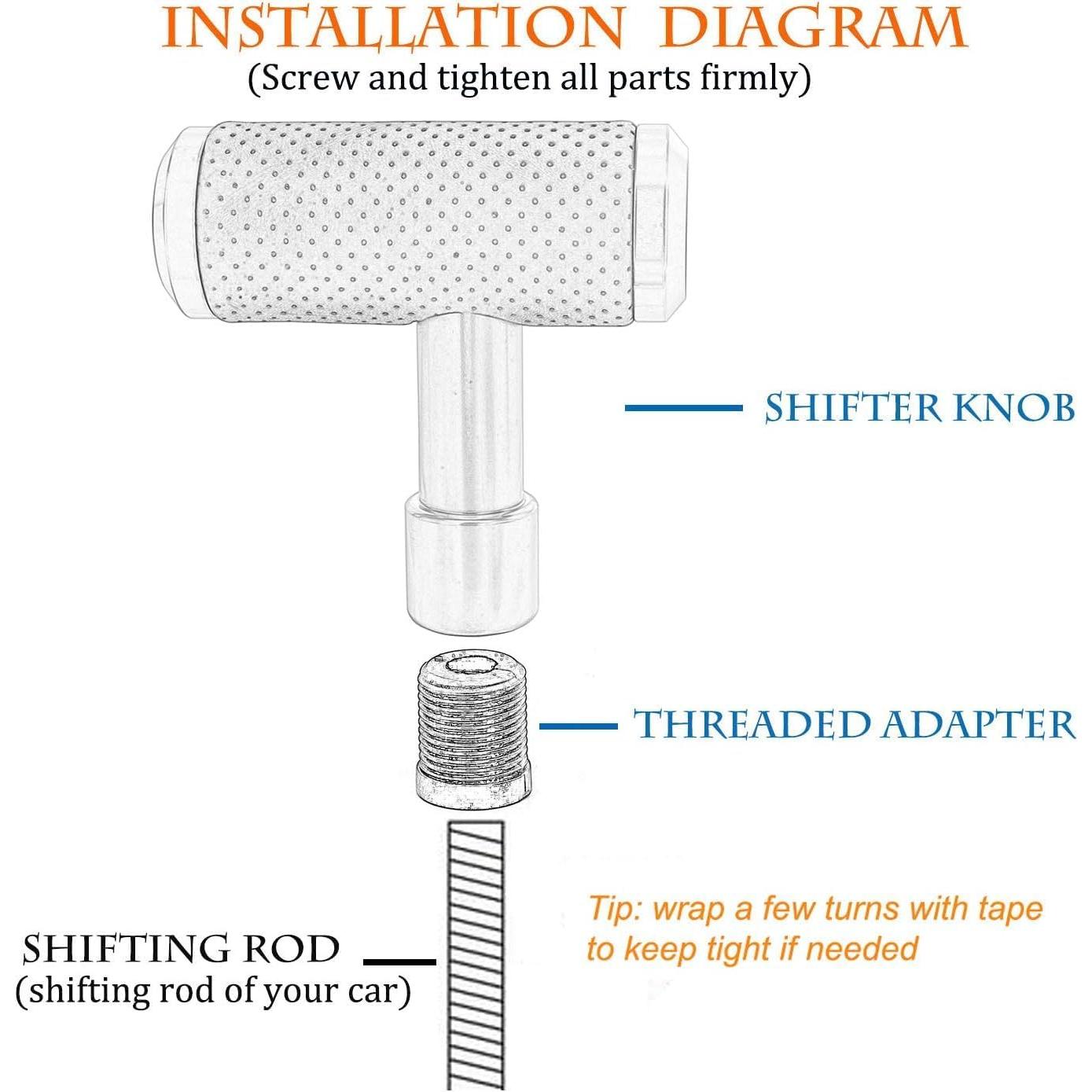 Palanca de Cambios ICBEAMER Racing Manual Universal Negro