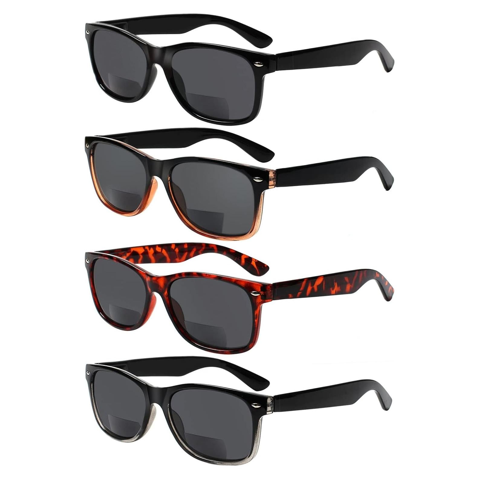 Paquete de 4 Gafas de Sol Bifocales Sumkyle 2.75 Unisex