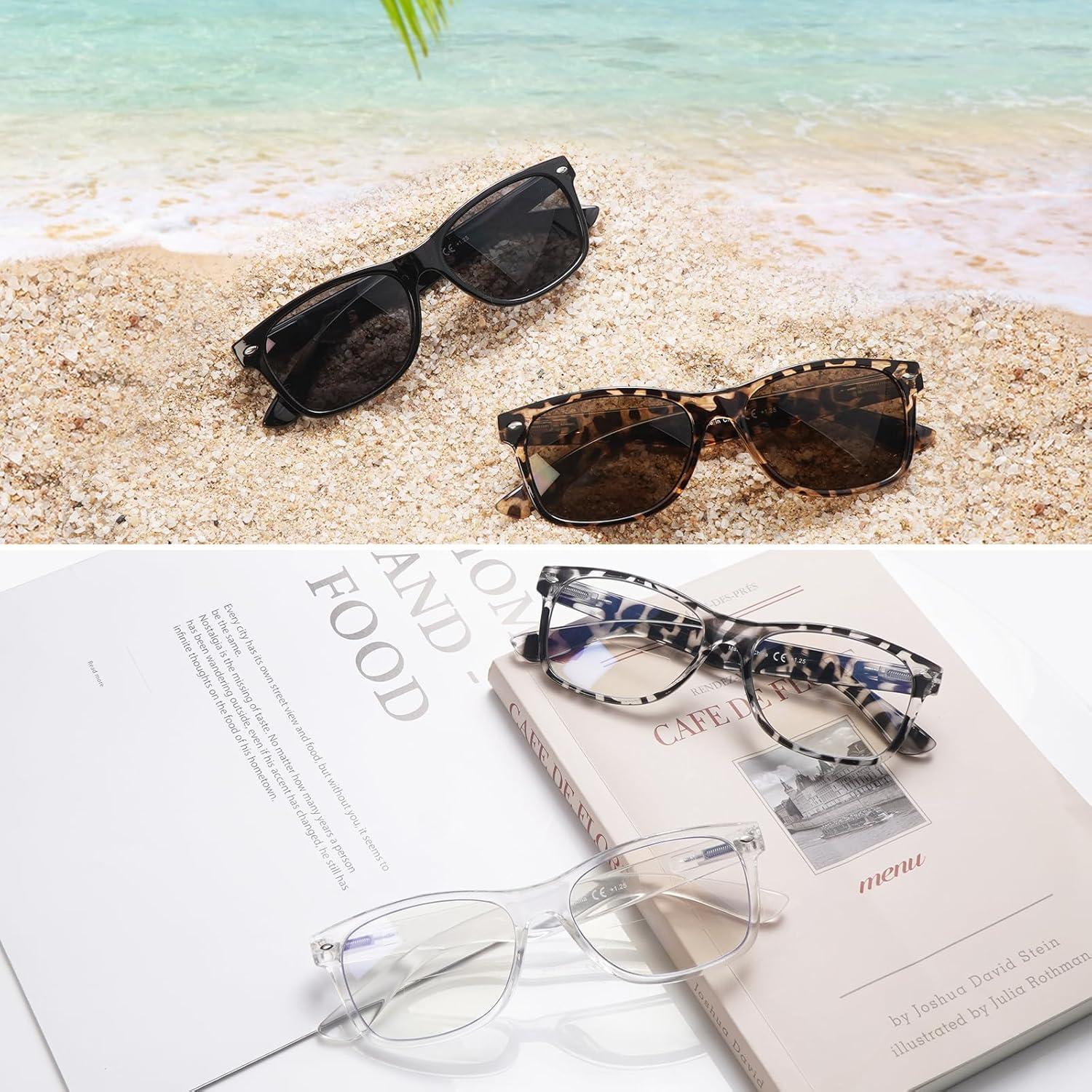 Paquete de 4 Gafas de Sol Bifocales 2.5x Unisex