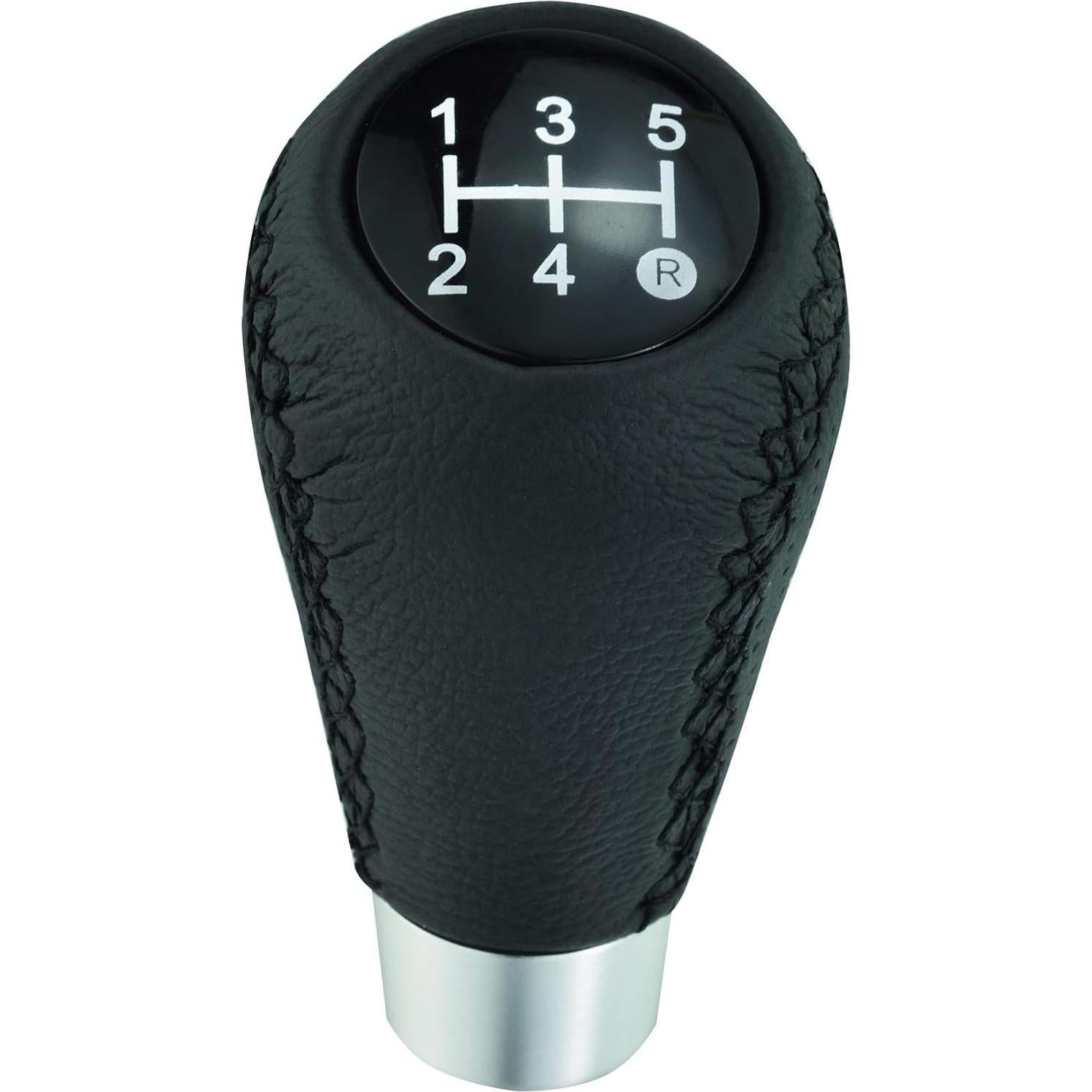 Perilla de Cambios Abfer 5 Velocidades Cuero Negro 88.65 mm