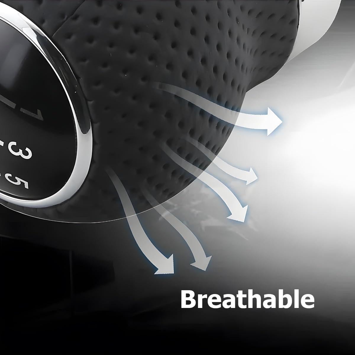 Perilla de Cambio Manual Bittwee 5 Velocidades Cuero Negro