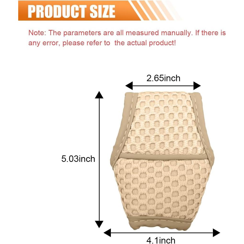 Cubierta de Pomo de Cambio de Marcha KITUREK Beige Cuero