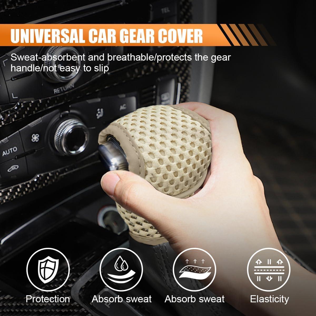 Cubierta de Pomo de Cambio de Marcha KITUREK Beige Cuero