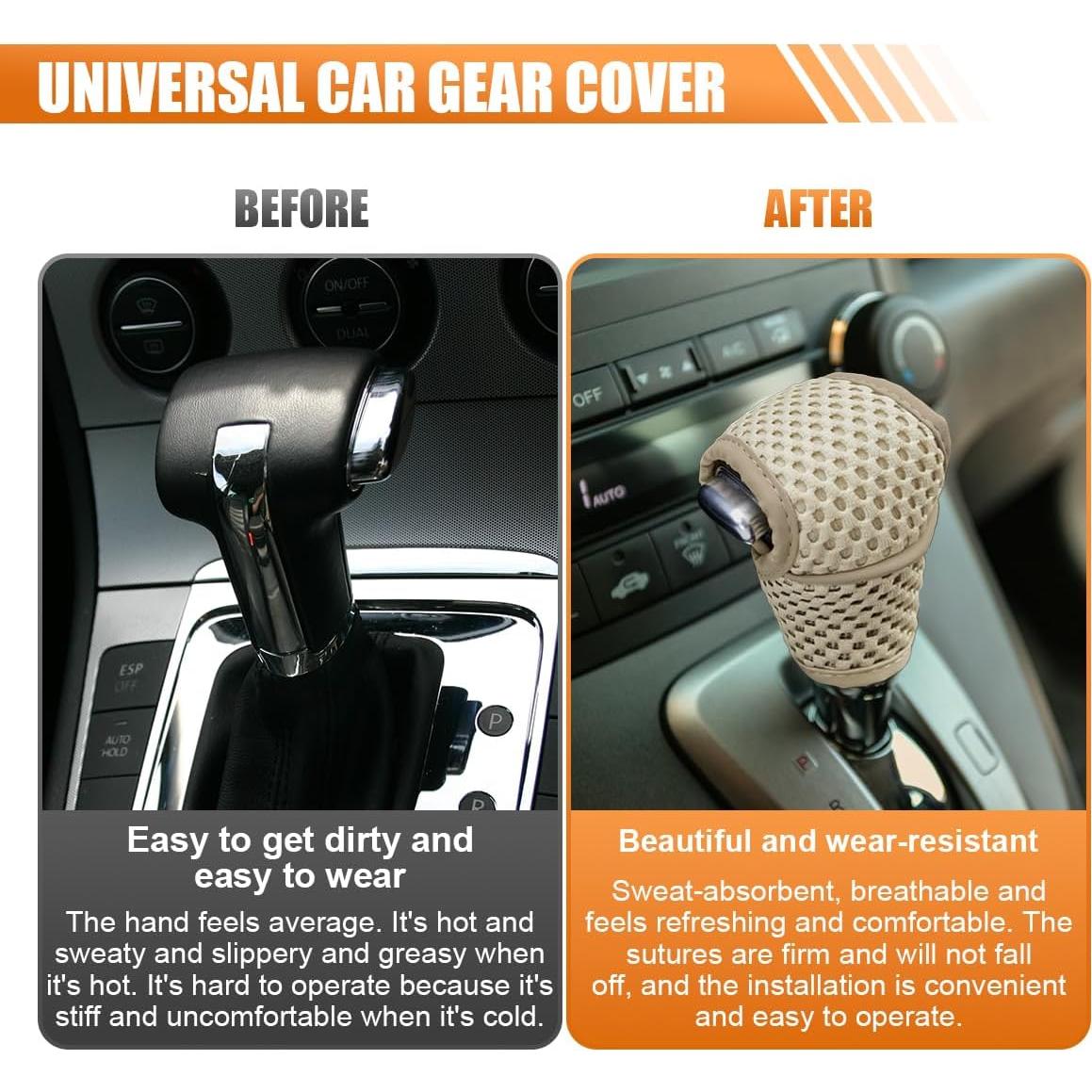 Cubierta de Pomo de Cambio de Marcha KITUREK Beige Cuero