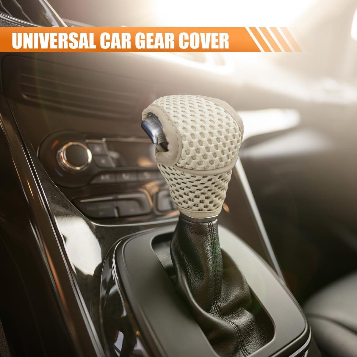 Cubierta de Pomo de Cambio de Marcha KITUREK Beige Cuero