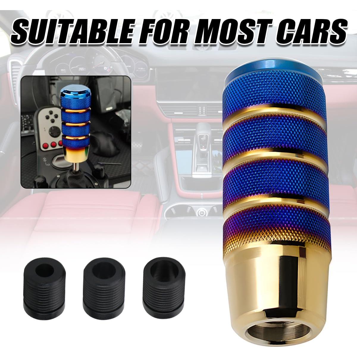 Perilla de Cambio Manual Osilly de Aluminio Azul/Dorado 9.5cm