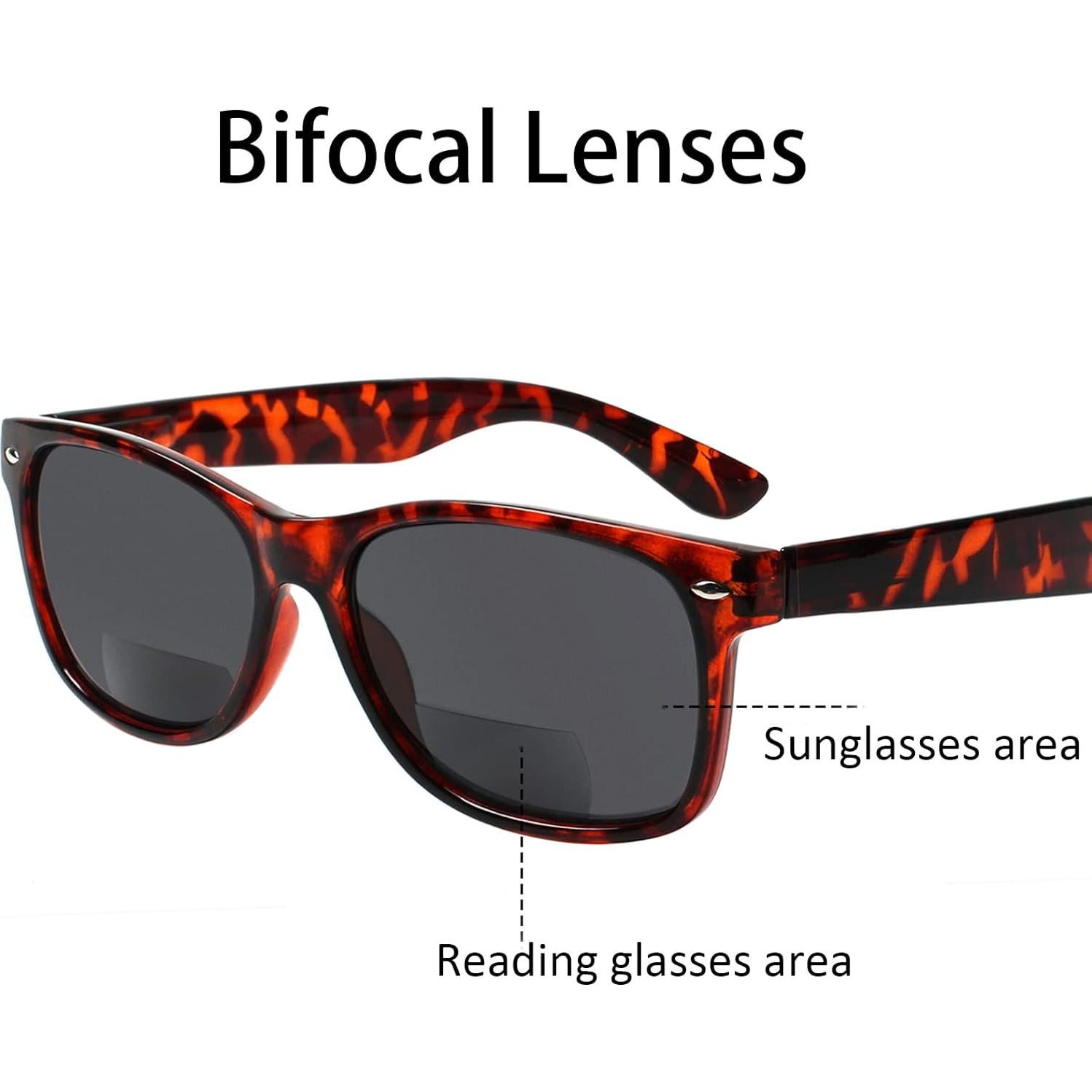 Paquete de 4 Gafas de Lectura Bifocales +1.75 Grises