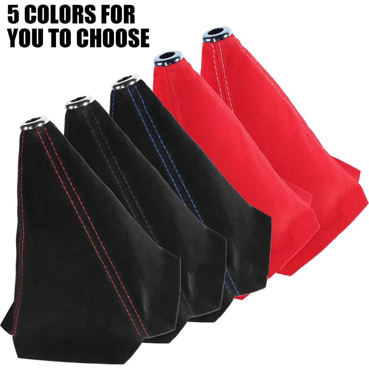 Funda de Botón de Cambio BESULEN Suede Negro Universal