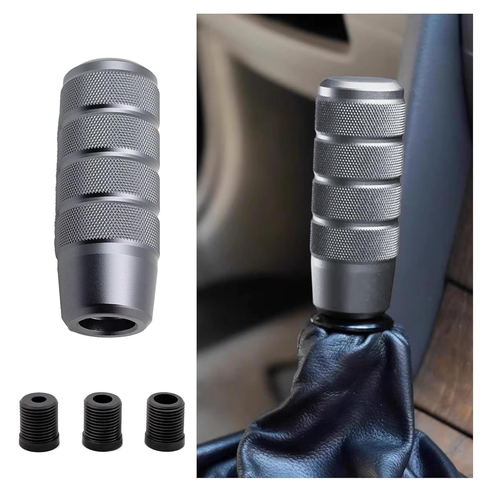 Perilla de Cambio Manual Tioollev 95mm Aluminio Gris Universal