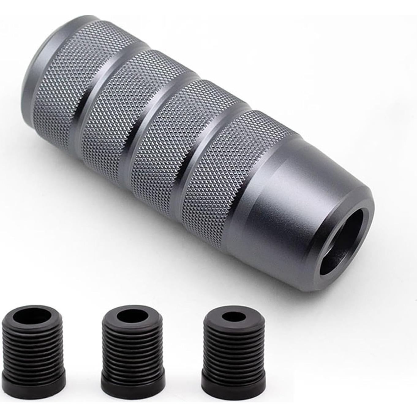 Perilla de Cambio Manual Tioollev 95mm Aluminio Gris Universal