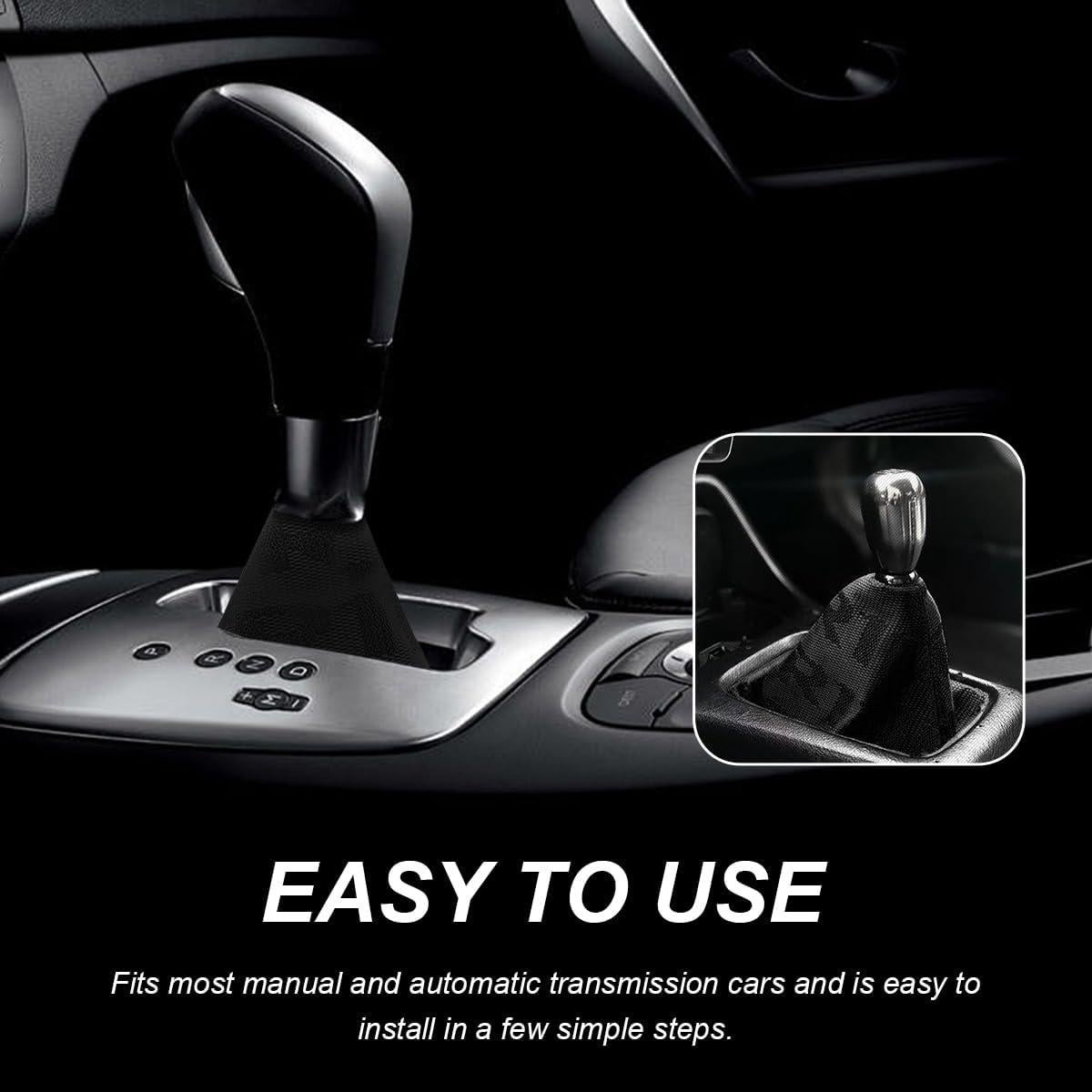 Cubierta de Botón de Cambio de Marchas SHMZK Negra 27x22 cm