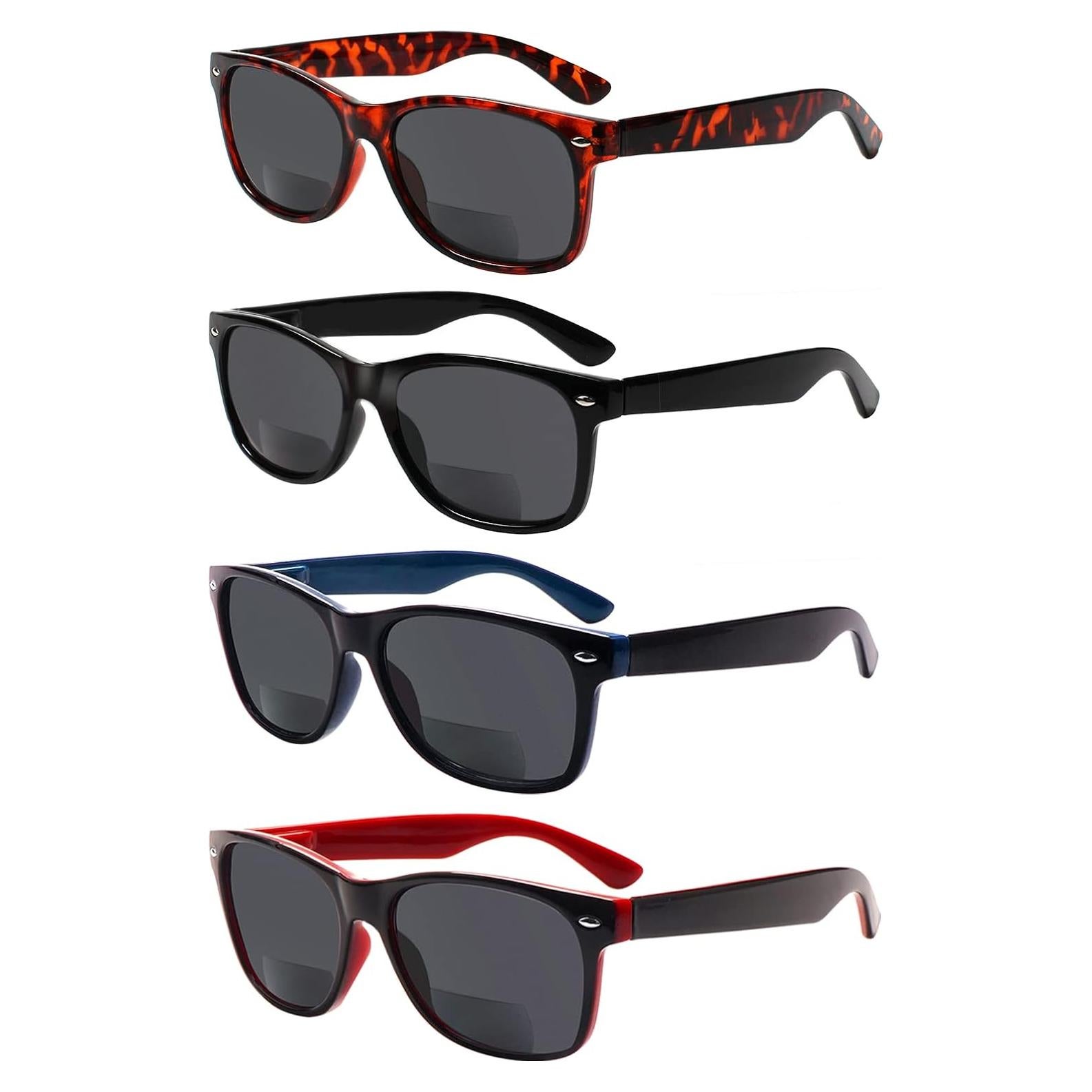 Paquete 4 Gafas de Sol Bifocales Sumkyle 3.5x Unisex