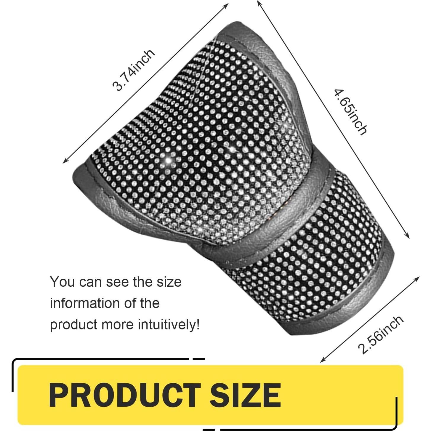 Cubierta de pomo de cambio Zikefest con cristales brillantes