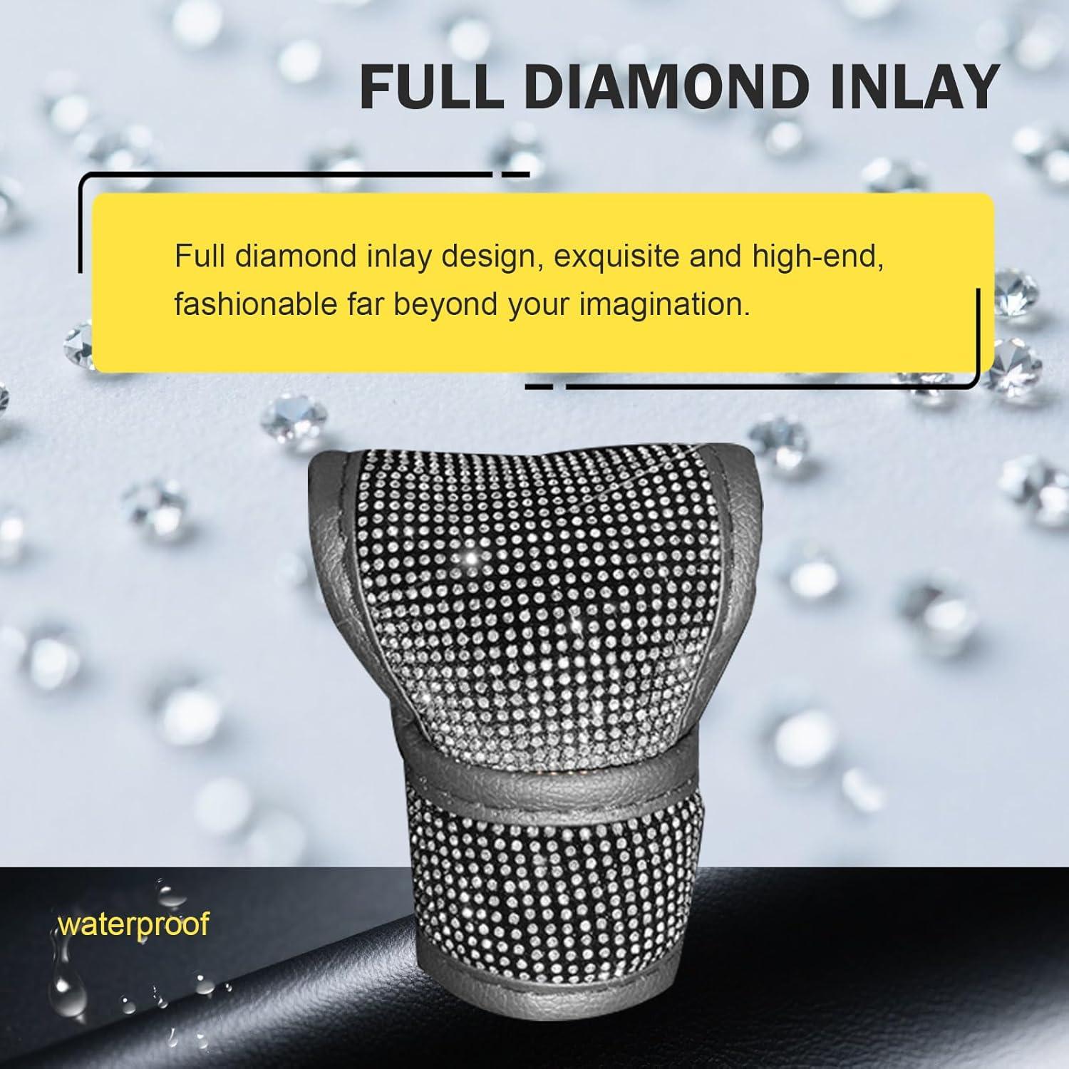 Cubierta de pomo de cambio Zikefest con cristales brillantes