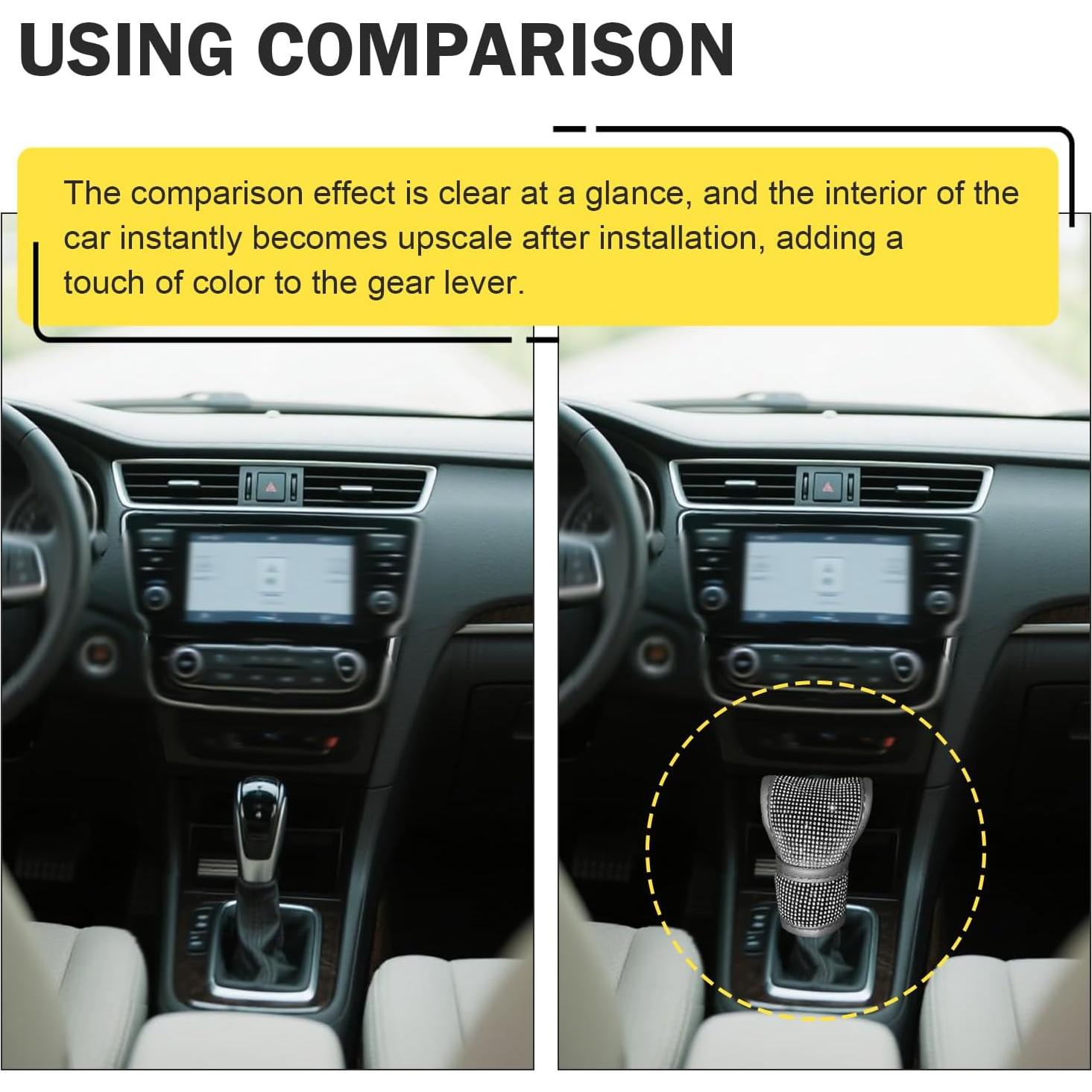 Cubierta de pomo de cambio Zikefest con cristales brillantes