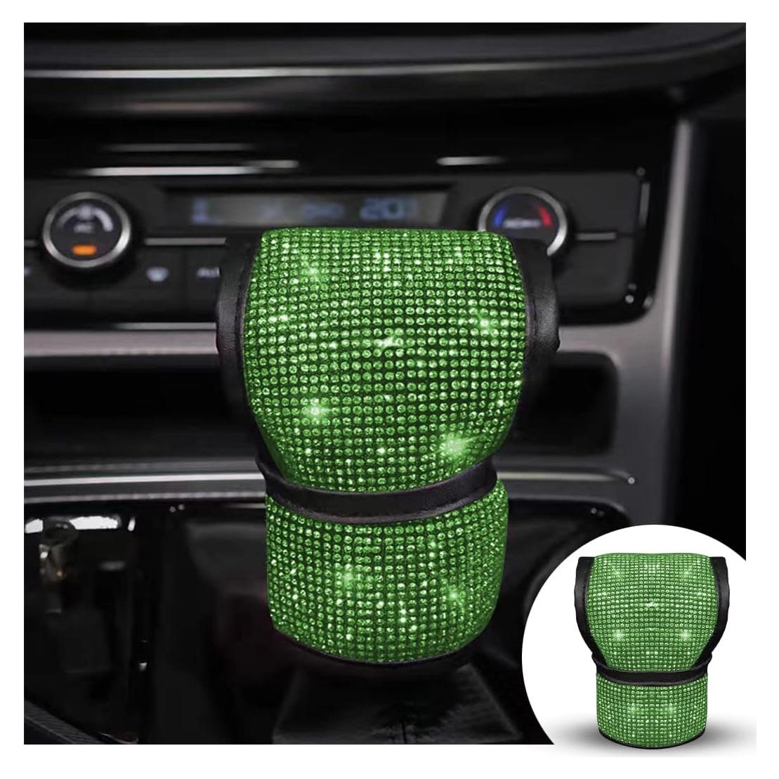 Cubierta de Pomo de Cambio Zipelo Verde con Rhinestone