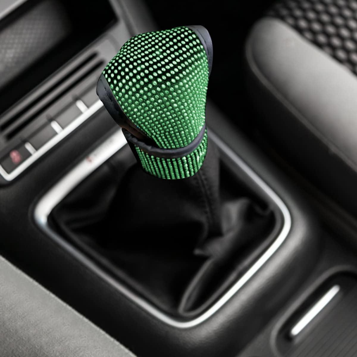 Cubierta de Pomo de Cambio Zipelo Verde con Rhinestone