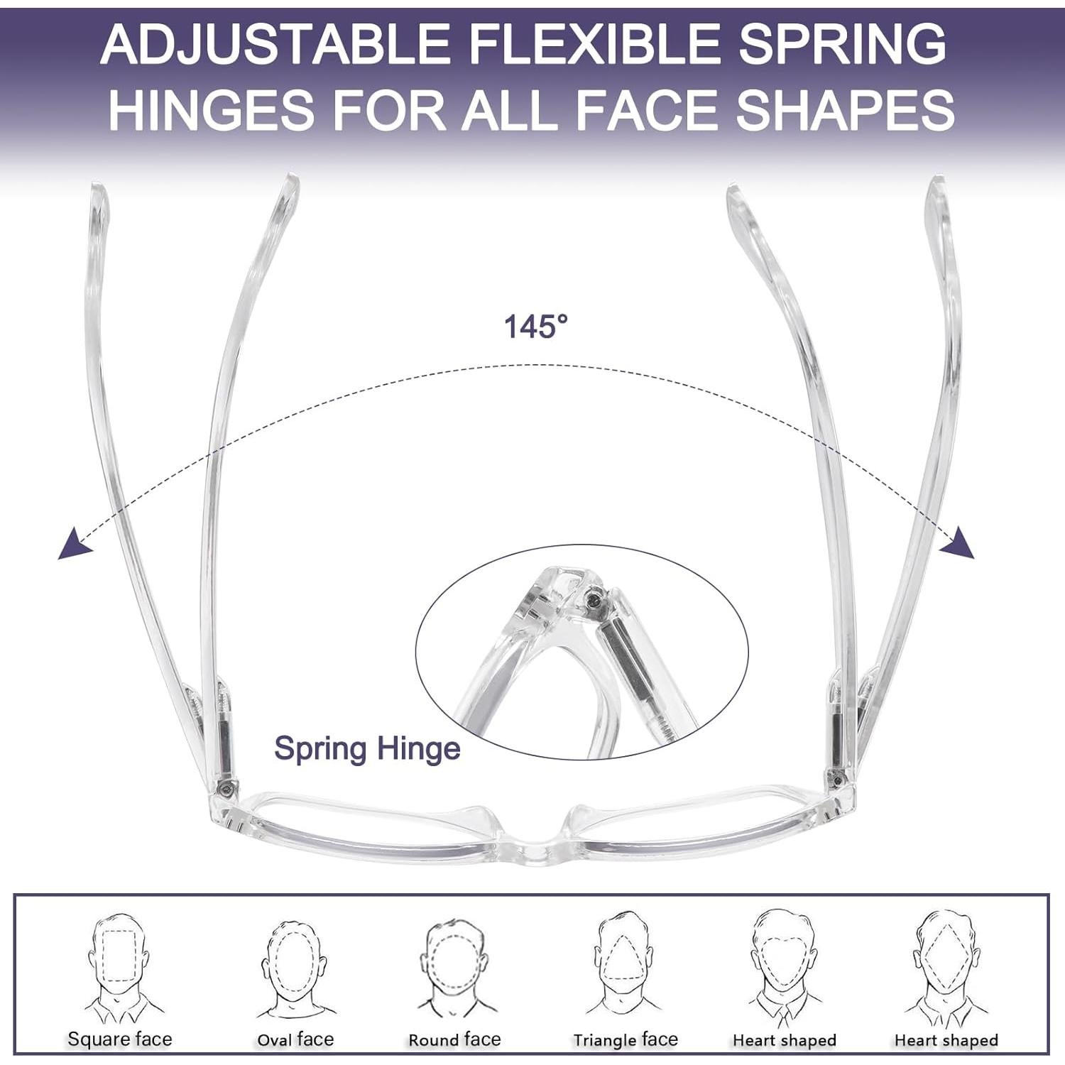 Paquete 4 Gafas de Sol Bifocales 1.5x Unisex Grises