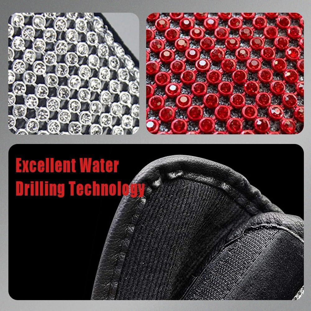 Cubierta de pomo de cambio Kutyun con strass, negra, 13x10 cm