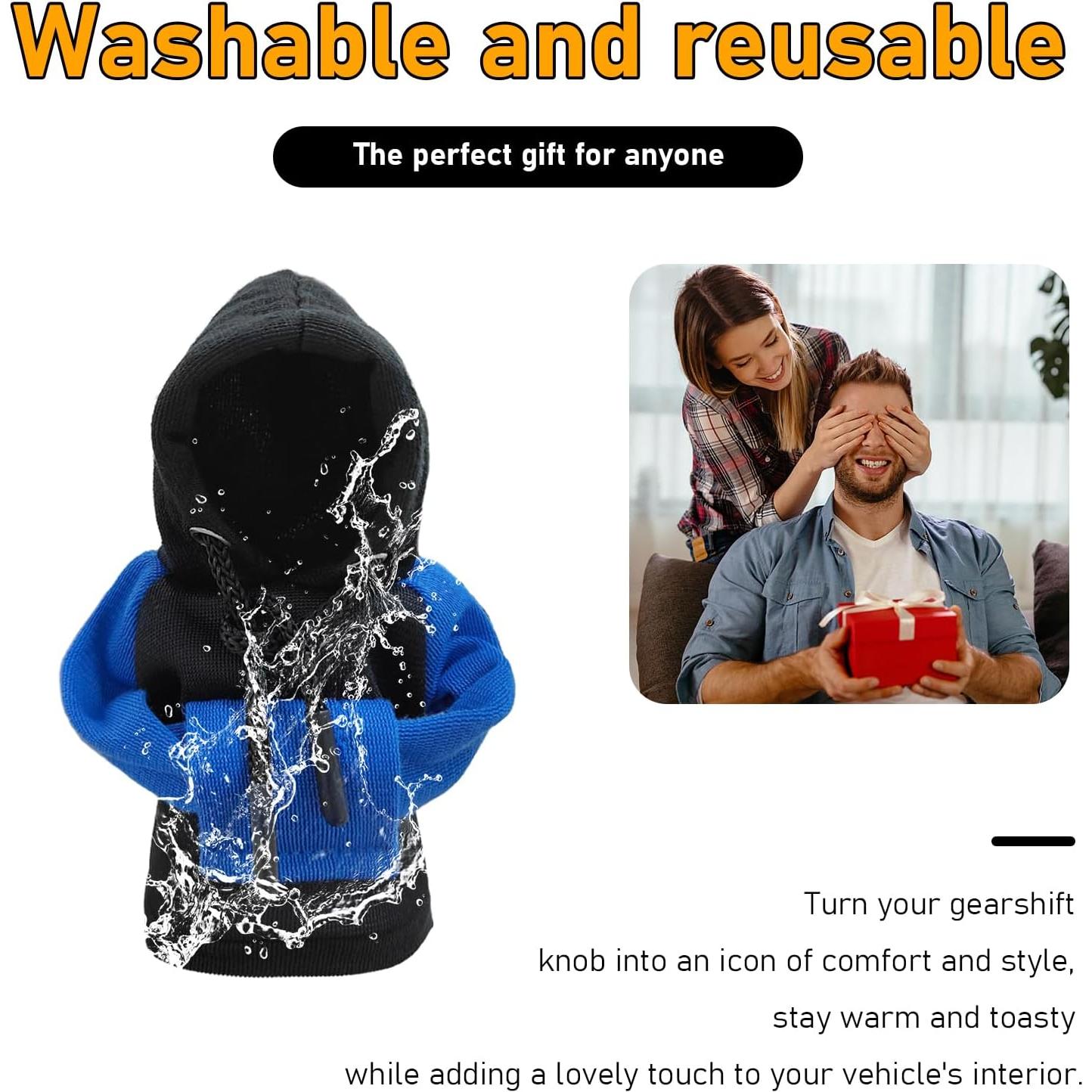 Cubierta de Palanca de Cambios Suvnie Algodón Azul y Negro