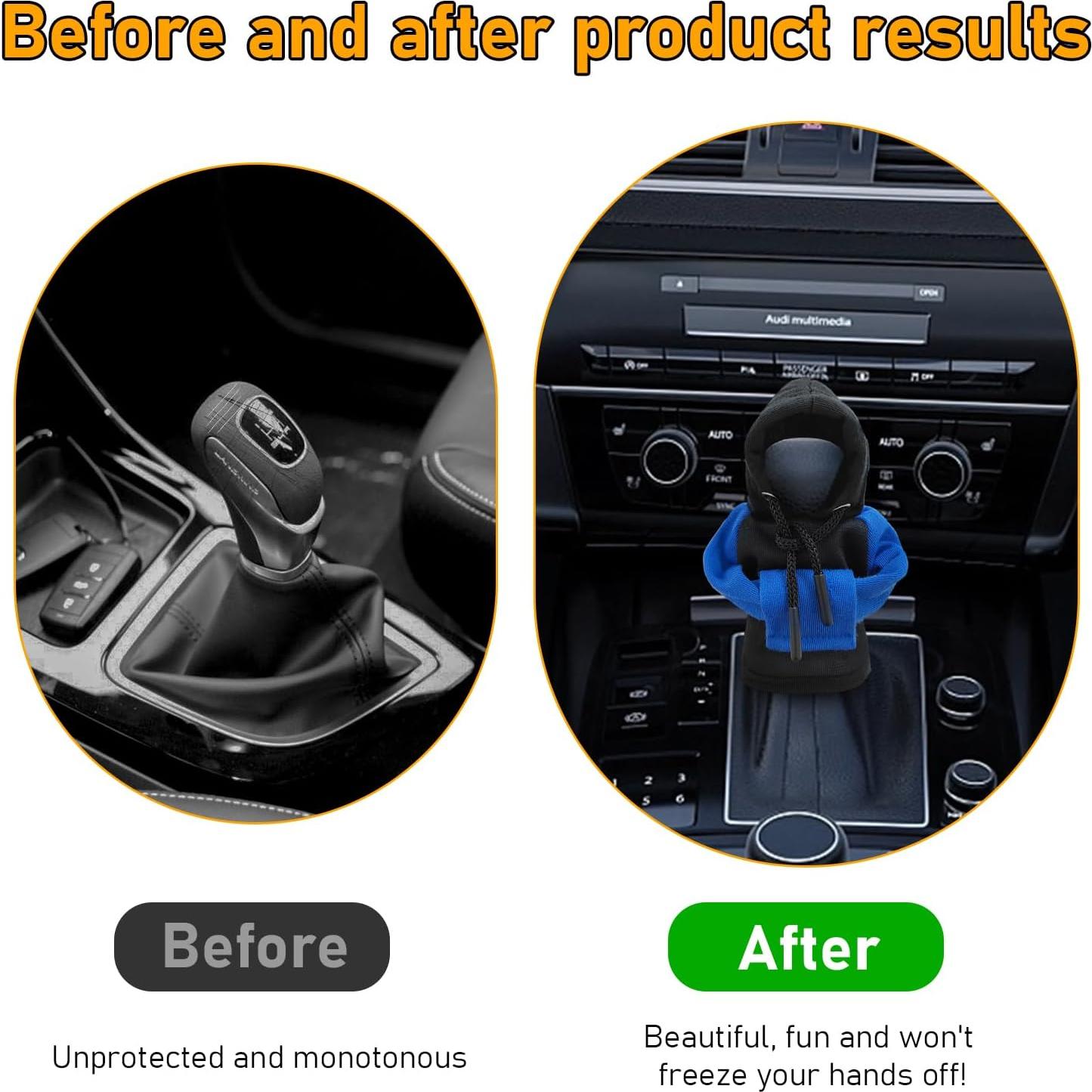 Cubierta de Palanca de Cambios Suvnie Algodón Azul y Negro