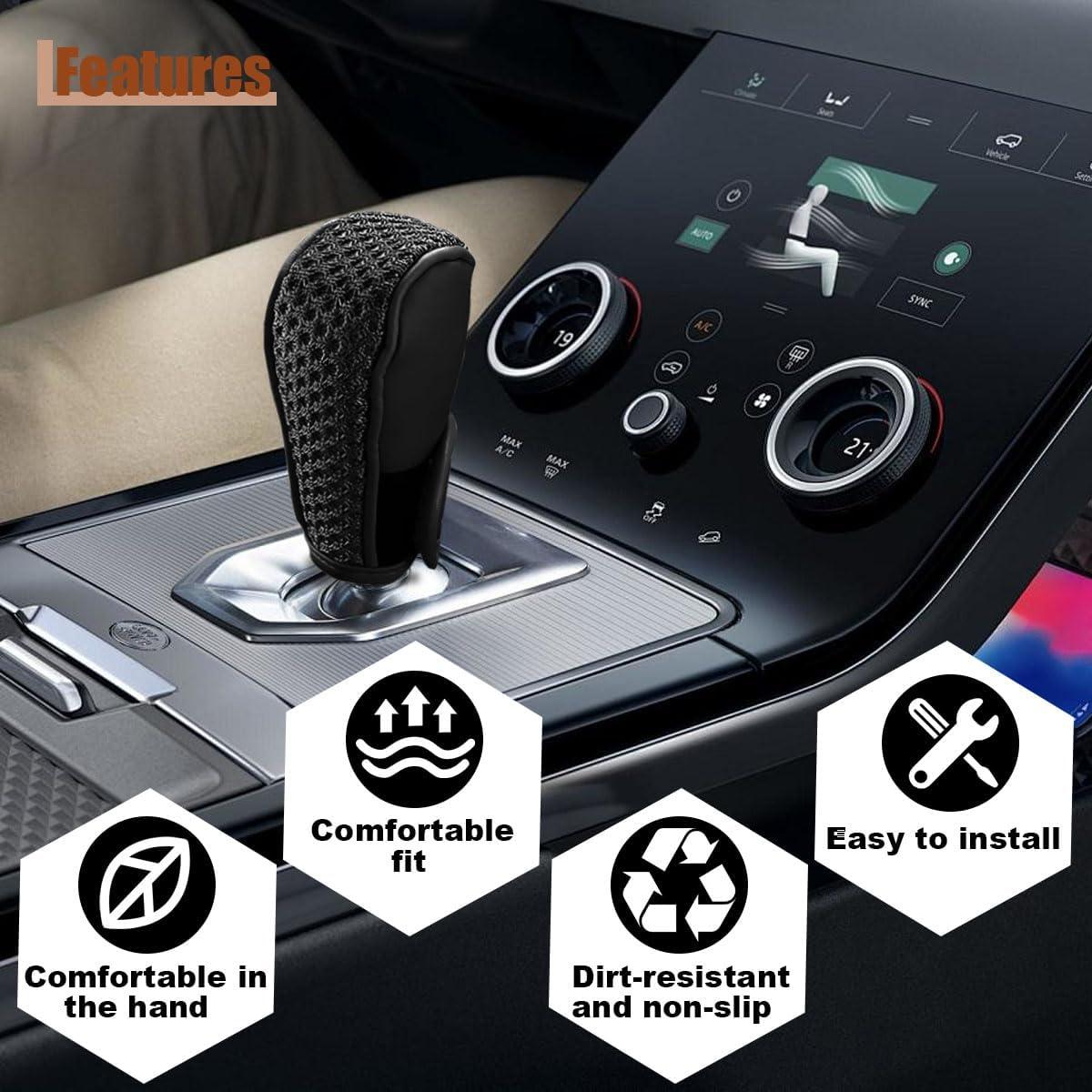 Cubierta de Pomo de Cambio de Marcha LAINLOY - Cuero Negro