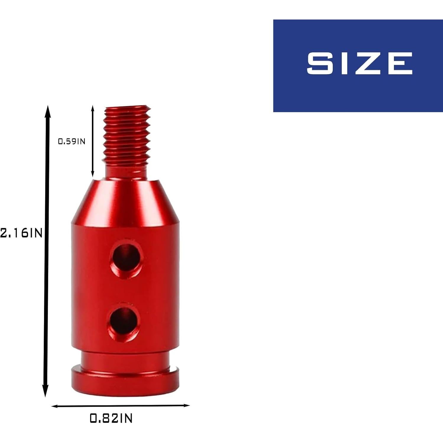 Adaptador de Perilla de Cambio Luminuti Aluminio Rojo 5.49cm