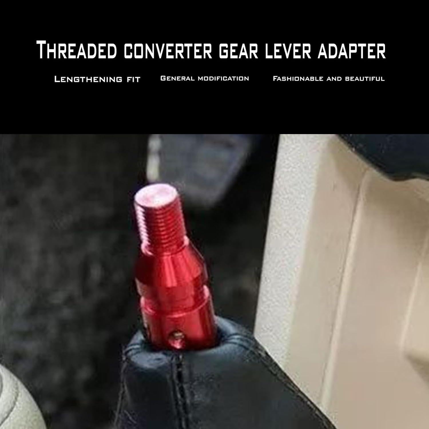 Adaptador de Perilla de Cambio Luminuti Aluminio Rojo 5.49cm