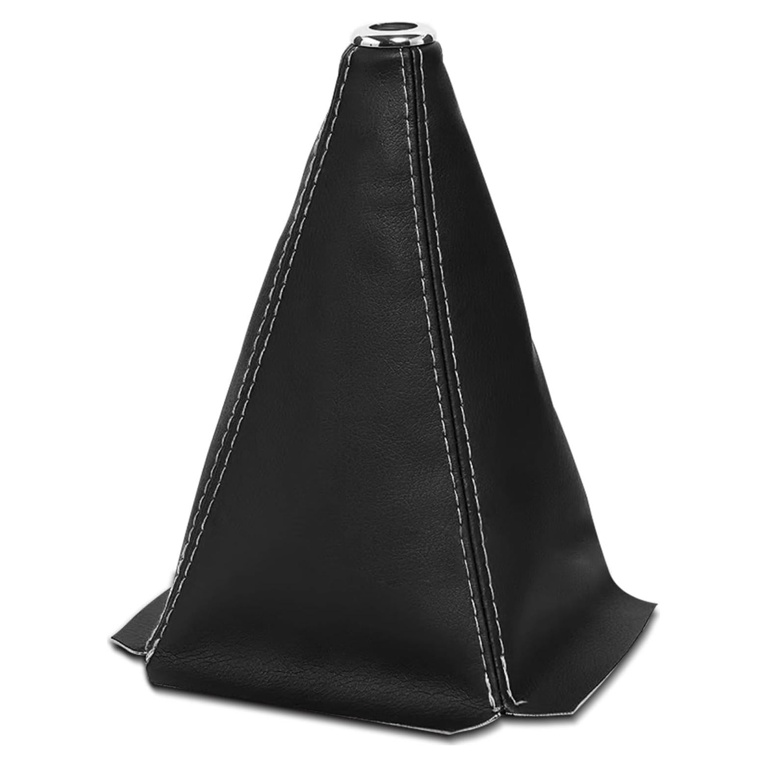 Cubierta de Polvo para Perilla de Cambio Tecledsn - Cuero Negro Blanco