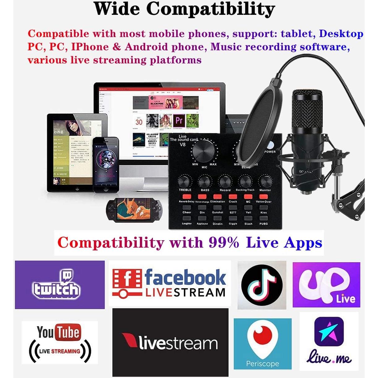 Kit de Podcast BM-800 con Cambiador de Voz y Accesorios