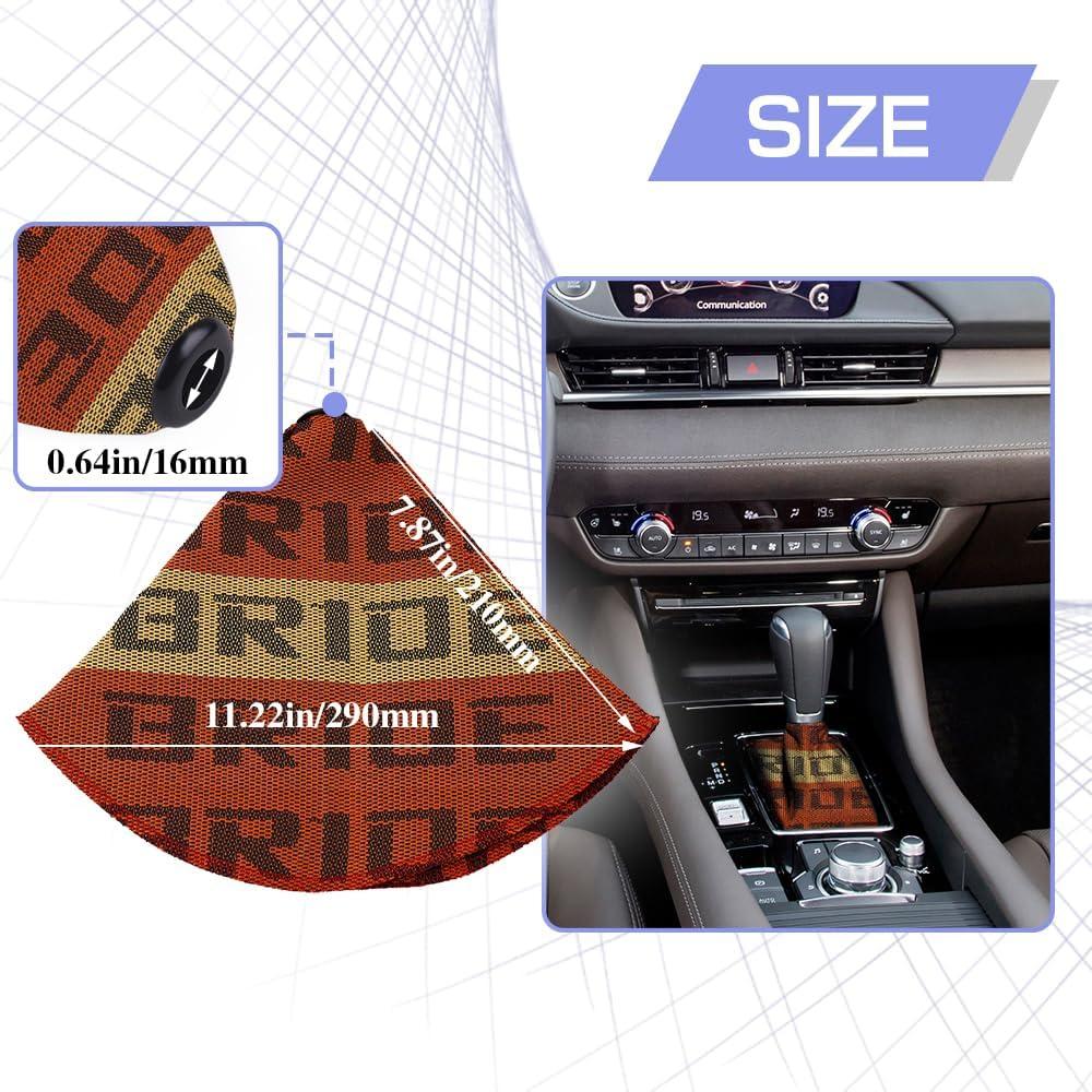 Cubierta de Polvo para Palanca de Cambio QZTYTY Amarillo/Naranja