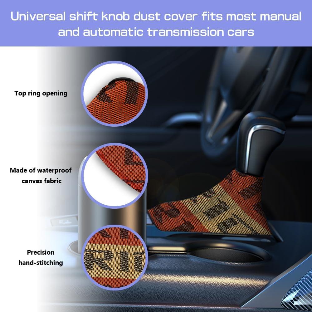 Cubierta de Polvo para Palanca de Cambio QZTYTY Amarillo/Naranja