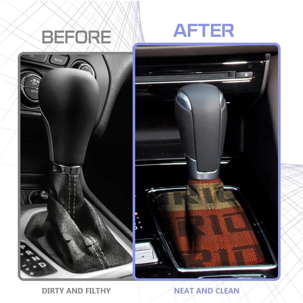 Cubierta de Polvo para Palanca de Cambio QZTYTY Amarillo/Naranja