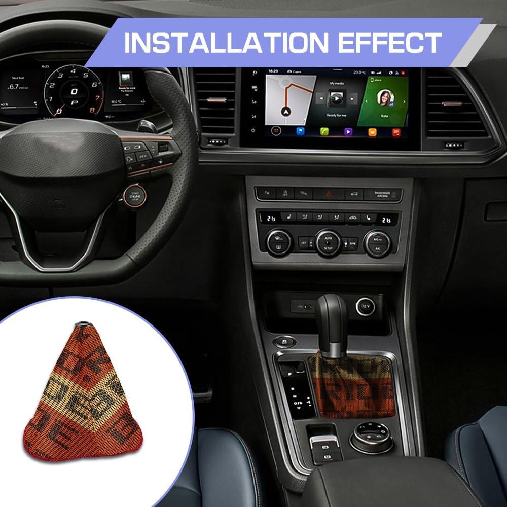 Cubierta de Polvo para Palanca de Cambio QZTYTY Amarillo/Naranja