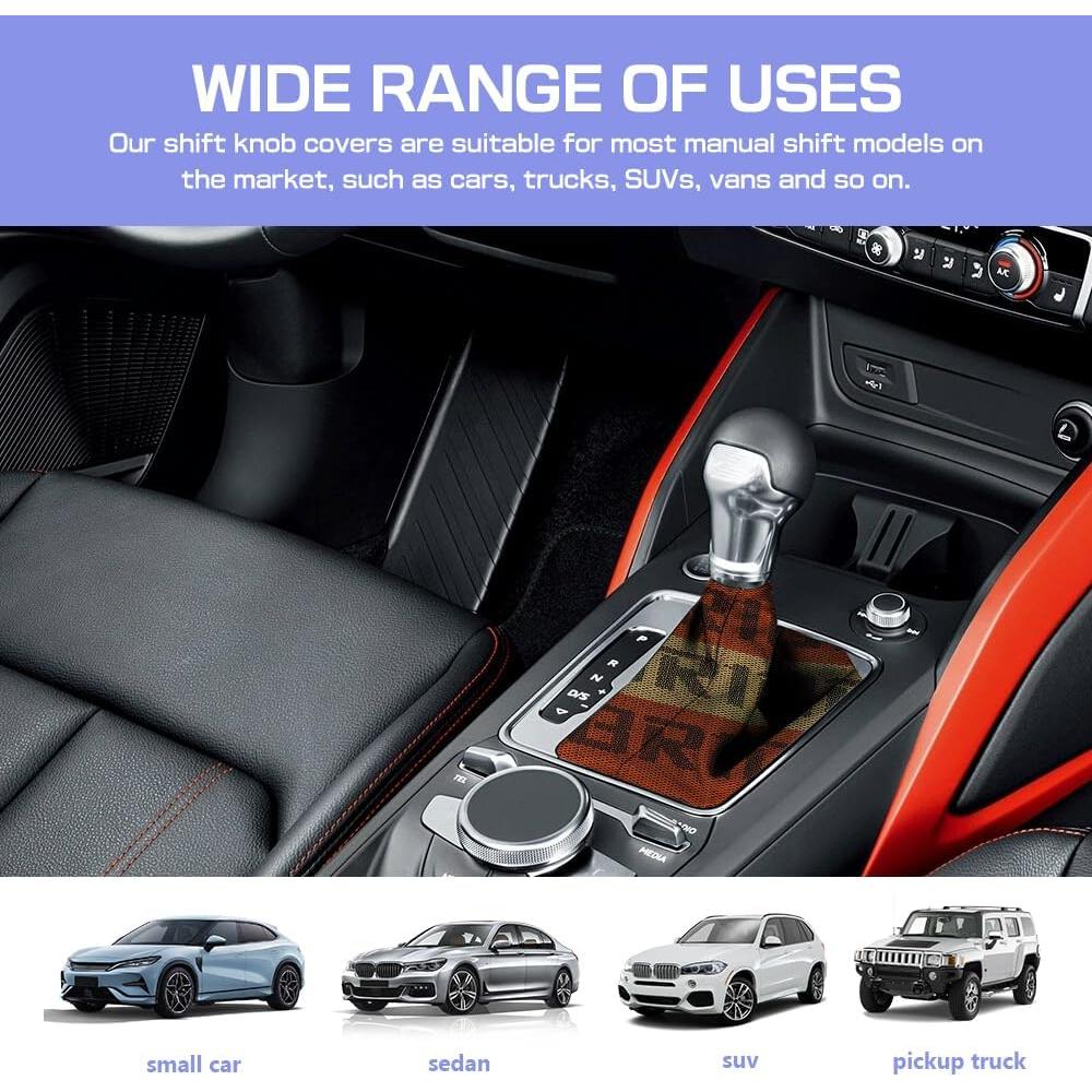 Cubierta de Polvo para Palanca de Cambio QZTYTY Amarillo/Naranja