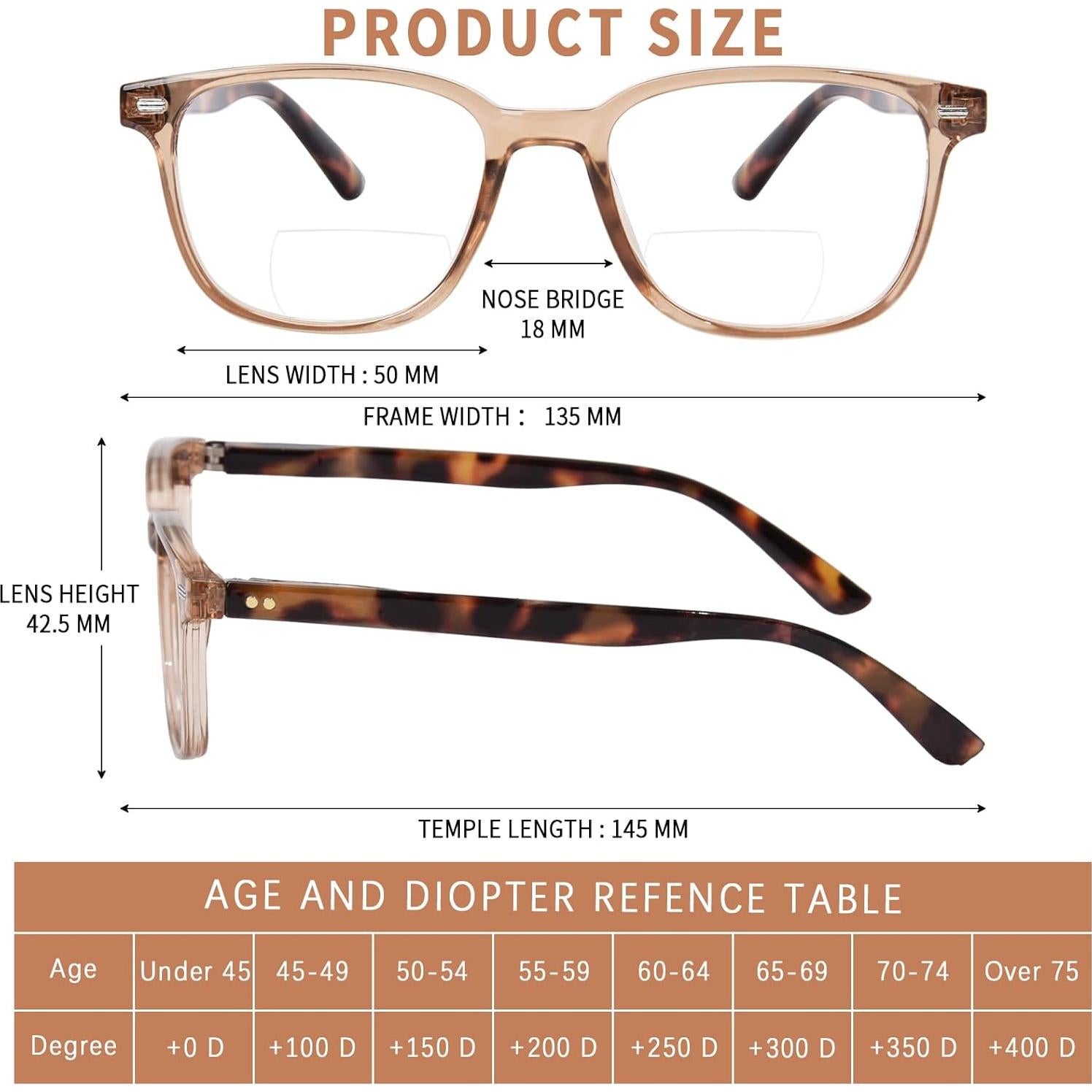 Gafas Bifocales OPTOFENDY 2.5x con Bloqueo Luz Azul