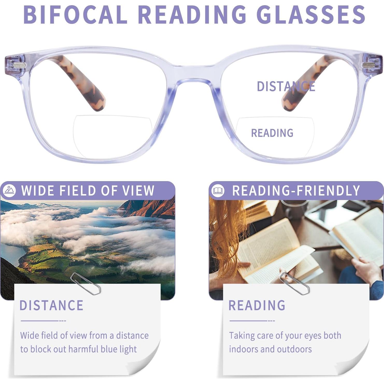 Gafas Bifocales OPTOFENDY 2.0x con Bloqueo Luz Azul