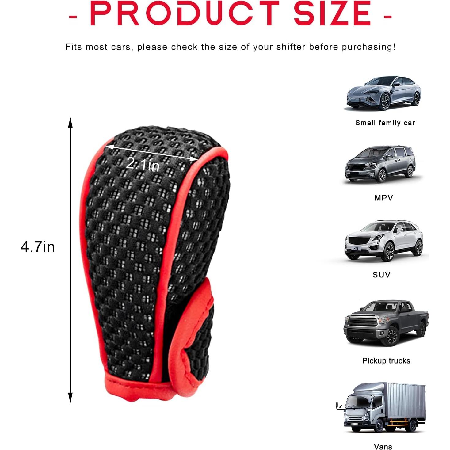 Cubierta de Pomo de Cambio FSTURIOS Negro y Rojo Antideslizante