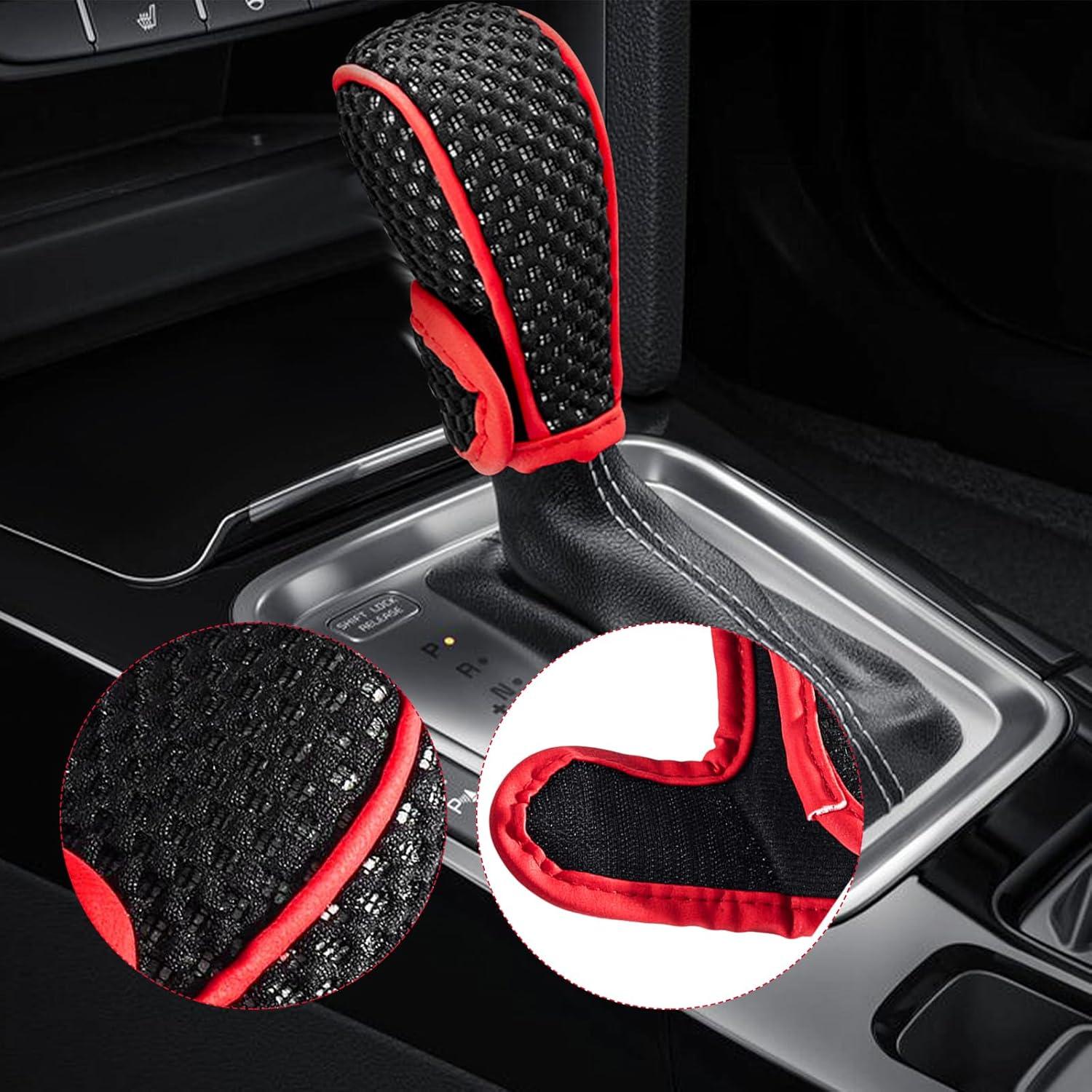 Cubierta de Pomo de Cambio FSTURIOS Negro y Rojo Antideslizante