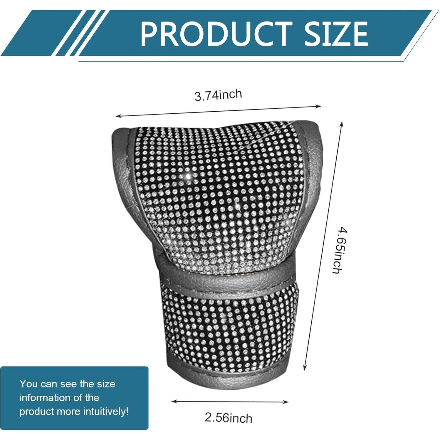 Cubierta de Pomo de Cambio Bling Winterrock - Blanco, 11.81x9.50cm